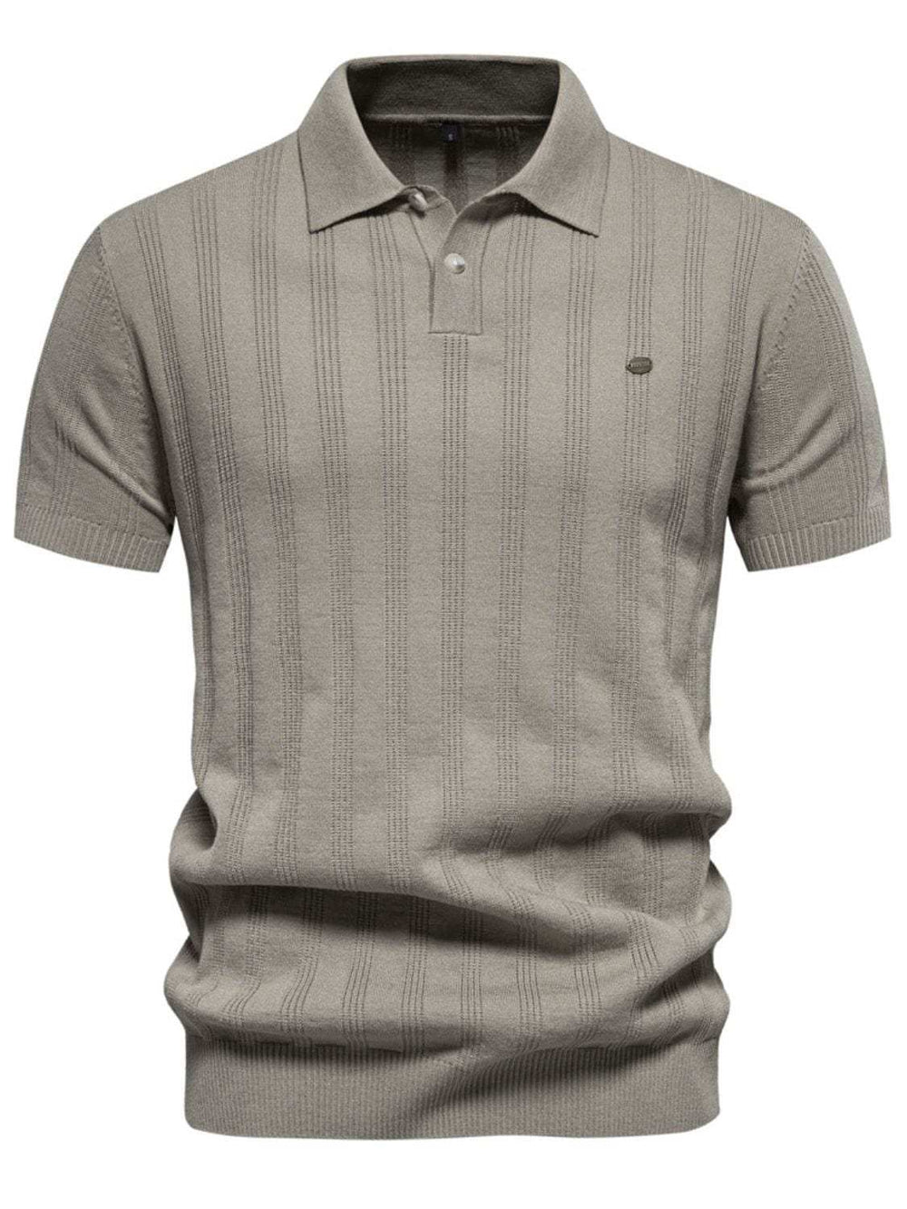 Men's Collared Neck Short Sleeve Knit Polo - Trendsi - Flyclothing LLC