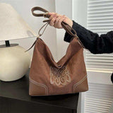 Suede Patch Adjustable Strap Tote Bag - Trendsi - Flyclothing LLC