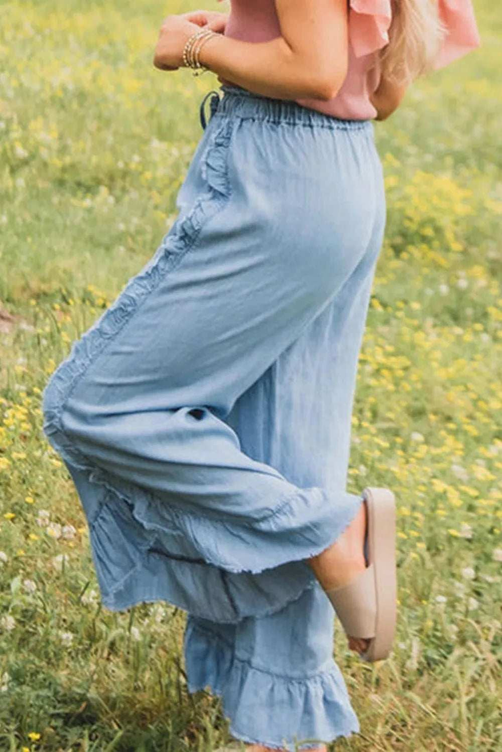 Raw Hem Wide Leg Jeans - Trendsi - Flyclothing LLC