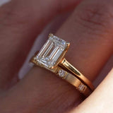 2 Carat Moissanite 925 Sterling Silver Zircon Minimalist 2 Piece Ring - Trendsi - Flyclothing LLC