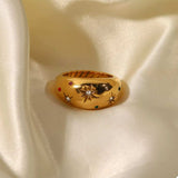 18K Gold-Plated Zircon Ring - Trendsi - Flyclothing LLC