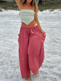 Full Size Wide Leg Pants with Pockets Plus Size - Trendsi - Flyclothing LLC