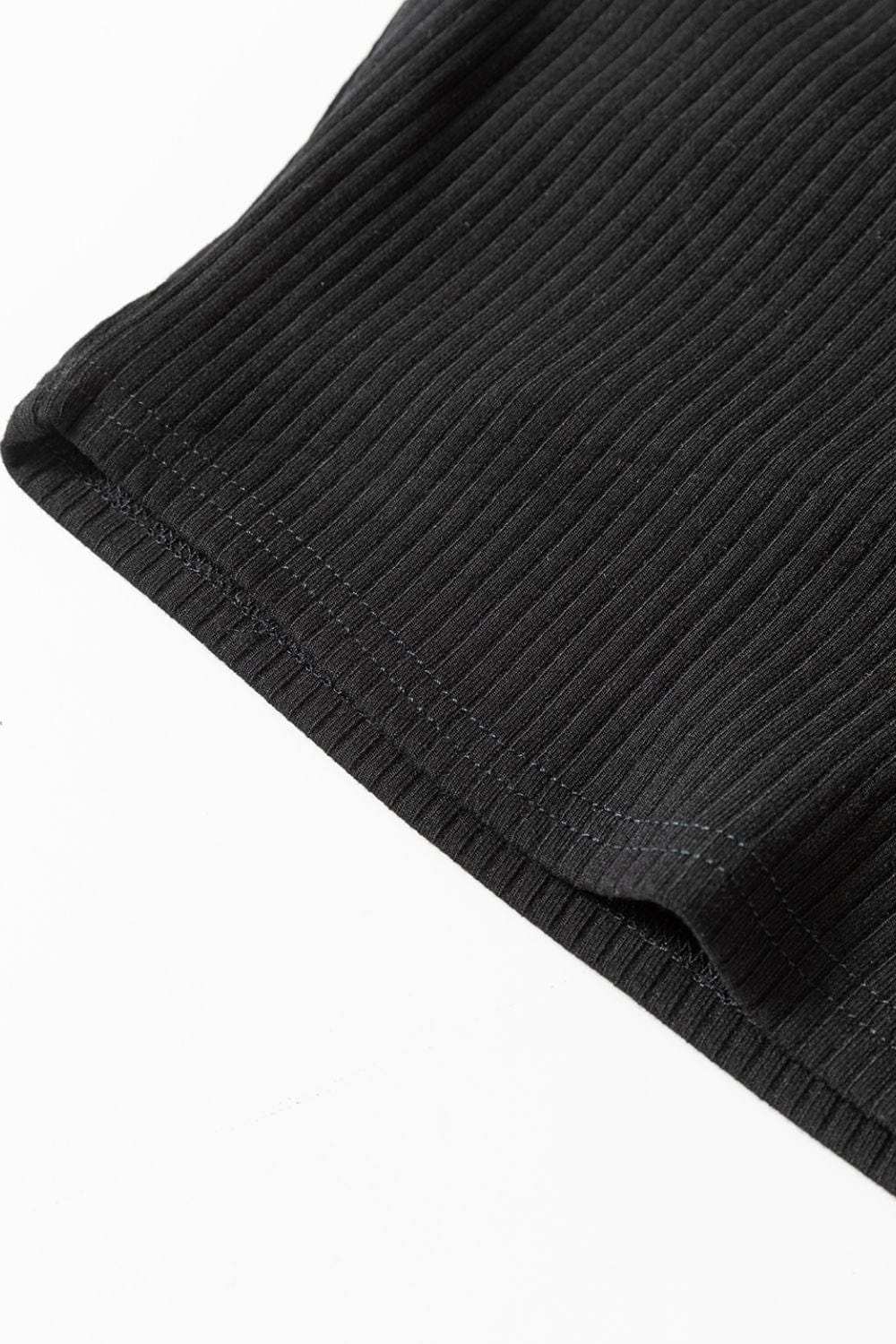 V-Neck Cami and Round Neck Long Sleeve Bodysuit Set - Trendsi - Flyclothing LLC