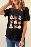 Halloween Graphic Round Neck Short Sleeve T-Shirt - Trendsi - Flyclothing LLC