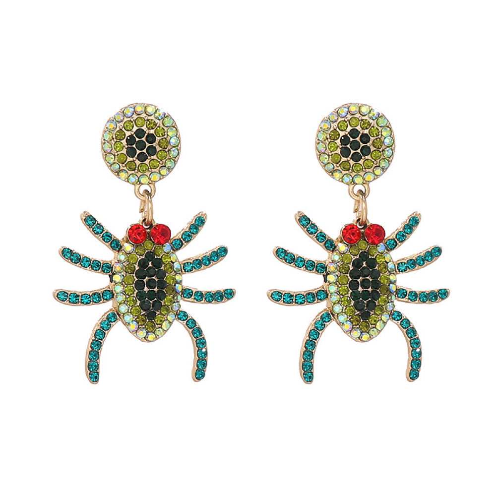 Spider Rhinestone Alloy Earrings - Trendsi - Flyclothing LLC