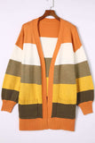 Open Front Color Block Cardigan - Trendsi - Flyclothing LLC
