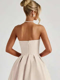 Solid Color Tube Midi Dress - Trendsi - Flyclothing LLC