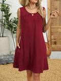 Round Neck Sleeveless Dress - Trendsi - Flyclothing LLC