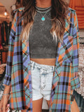 Plaid Button Up Long Sleeve Shirt - Trendsi - Flyclothing LLC