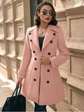 Double-Breasted Wool Blend Overcoat - Trendsi - Flyclothing LLC