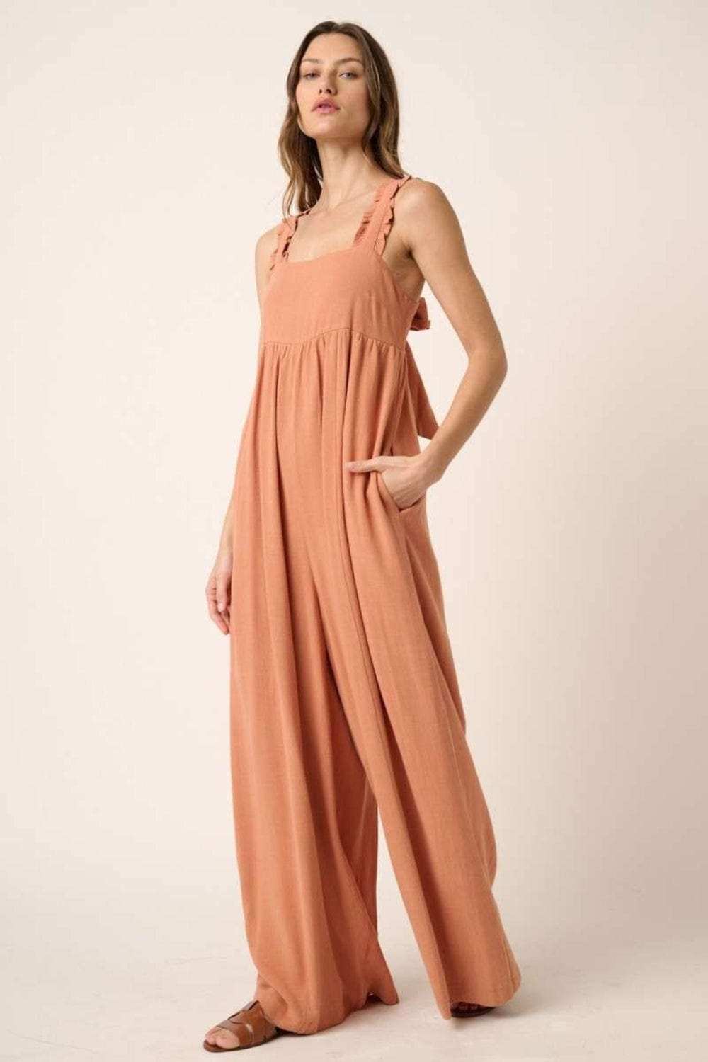 Mittoshop Sleeveless Wide Leg Jumpsuit - Trendsi - Flyclothing LLC