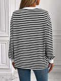 Ivy Lane Striped Round Neck Long Sleeve Sweatshirt - Trendsi - Flyclothing LLC