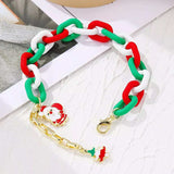 Christmas Festive Chain Link Bracelet with Santa Charm - Trendsi - Flyclothing LLC