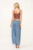 And The Why Elastic Back Pleated Baggy Jeans - Trendsi - Flyclothing LLC