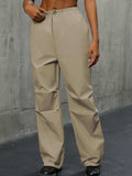 Pocketed Elastic Waist Pants - Trendsi - Flyclothing LLC