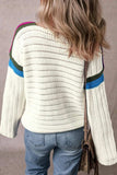 Flower Round Neck Long Sleeve Sweater - Trendsi - Flyclothing LLC