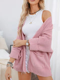 Chunky Knit Open Front Cardigan - Trendsi - Flyclothing LLC