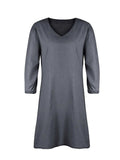 Full Size V-Neck Half Sleeve Dress - Trendsi - Flyclothing LLC