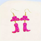 Cowboy Hat and Boot Dangle Earrings - Trendsi - Flyclothing LLC