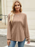 Round Neck Long Sleeve T-Shirt - Trendsi - Flyclothing LLC