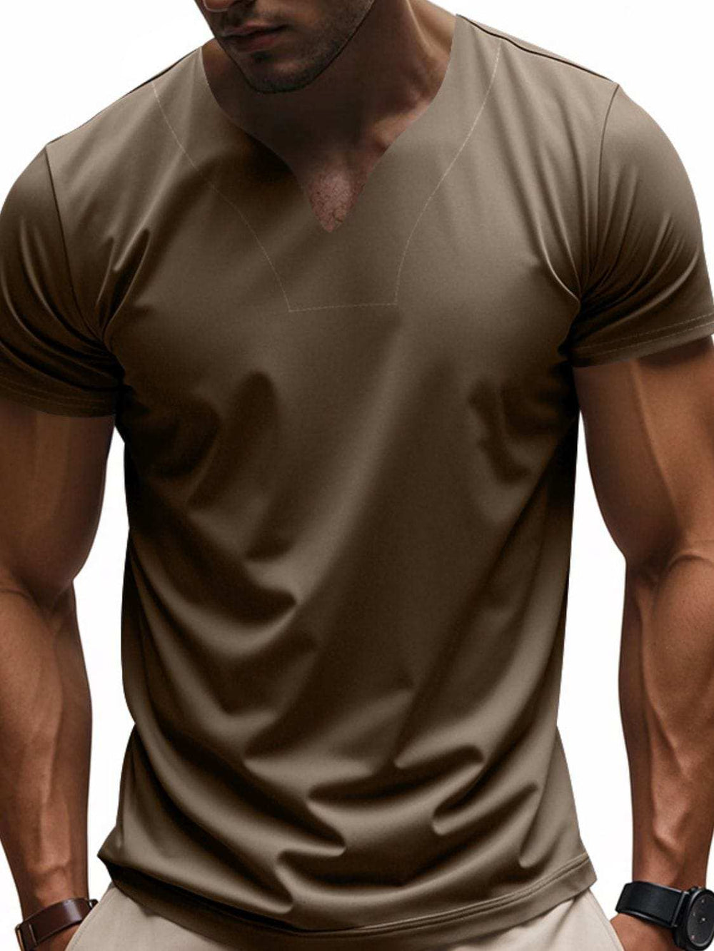 Men's Full Size Short Sleeve T-Shirt Plus Size - Trendsi - Flyclothing LLC
