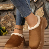 Plush Lined Platform Boots - Trendsi - Flyclothing LLC