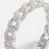 925 Sterling Silver Inlaid Zircon Ring - Trendsi - Flyclothing LLC