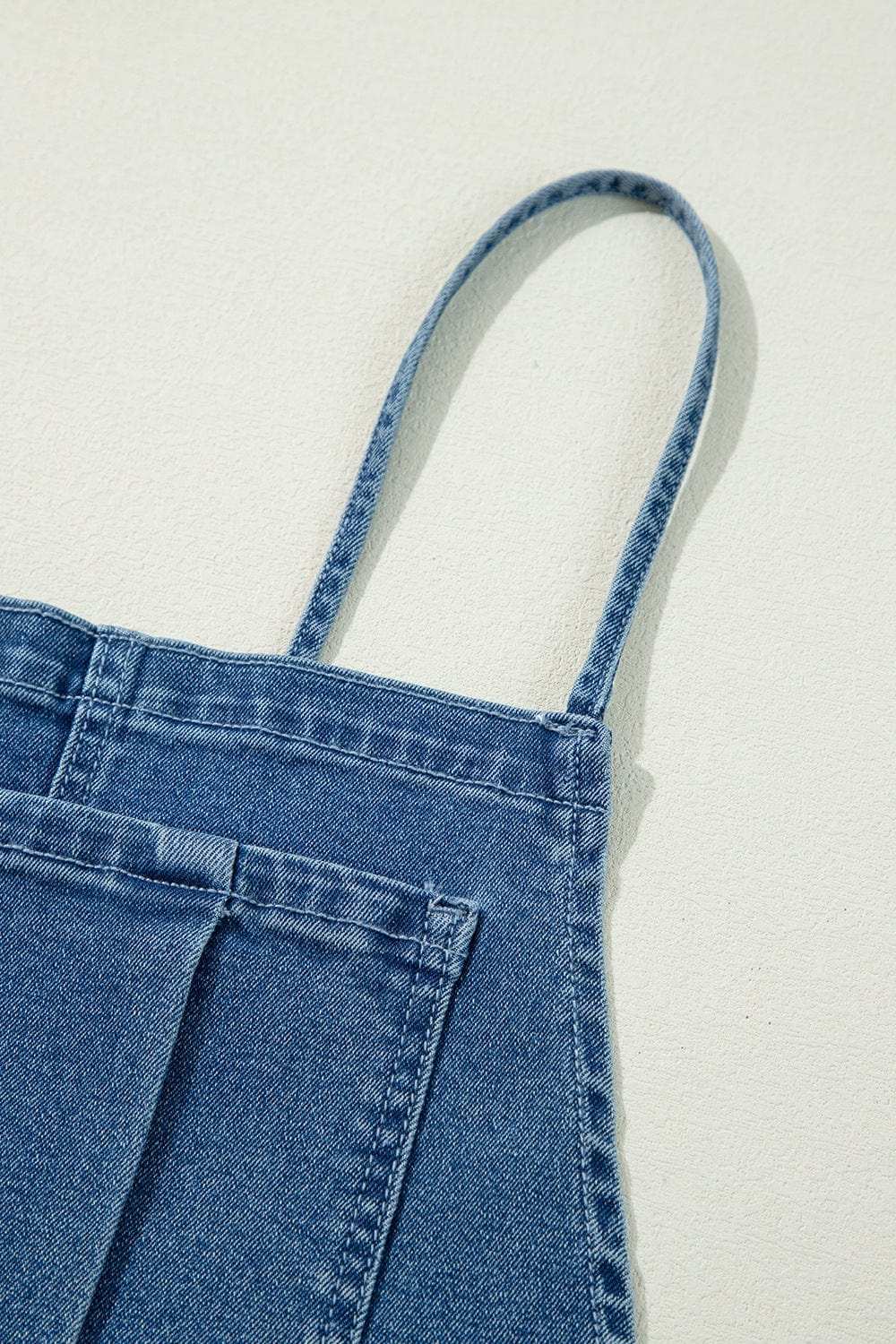 Adjustable Tie Straps Wide Leg Denim Overalls - Trendsi - Flyclothing LLC
