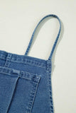 Adjustable Tie Straps Wide Leg Denim Overalls - Trendsi - Flyclothing LLC