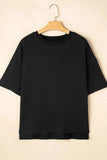 Loose Half Sleeve Hi Low Hem T Shirt - Trendsi - Flyclothing LLC