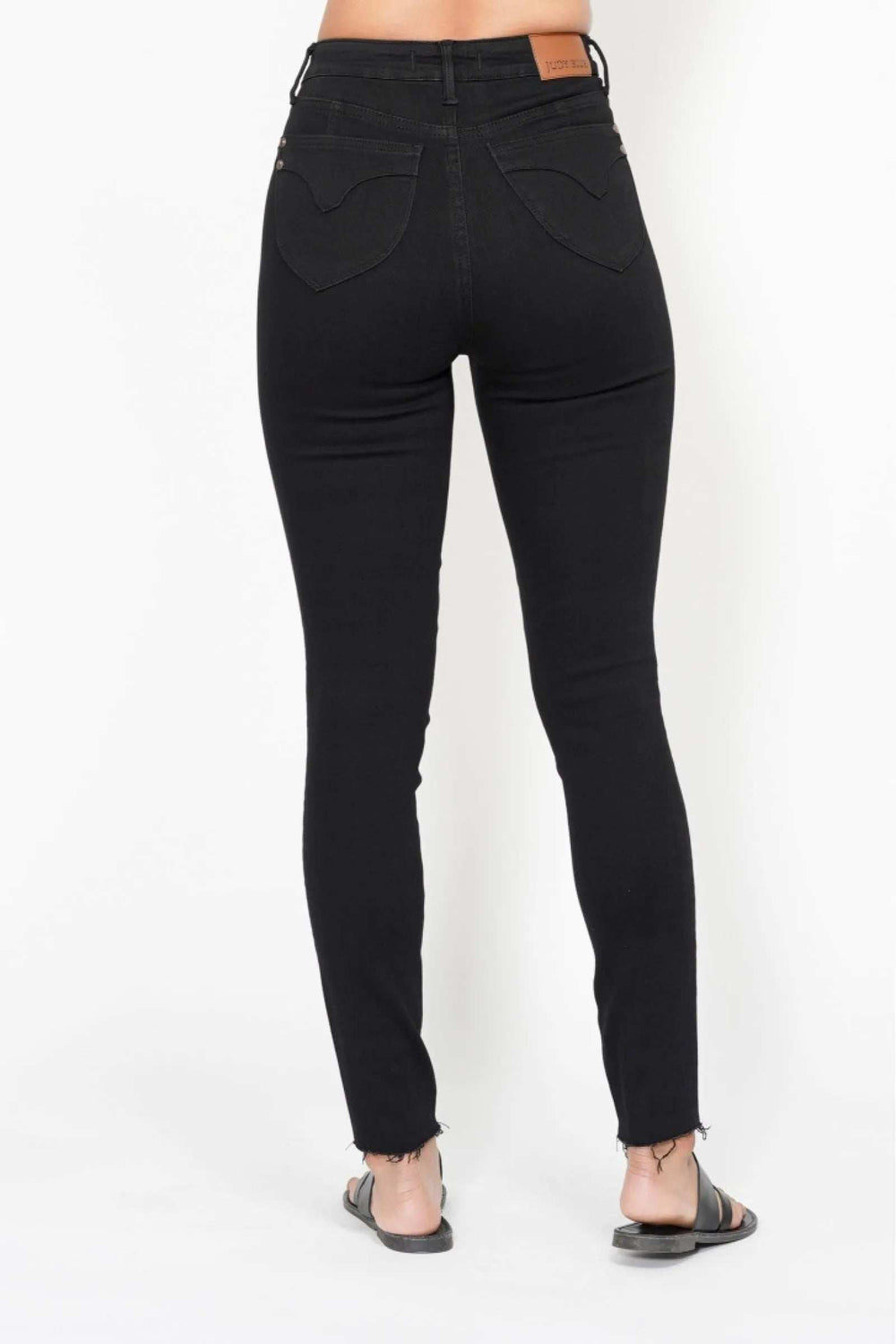 Judy Blue Full Size High Waisted Tummy Control Shield Pockets Skinny Jeans Plus Size - Trendsi - Flyclothing LLC