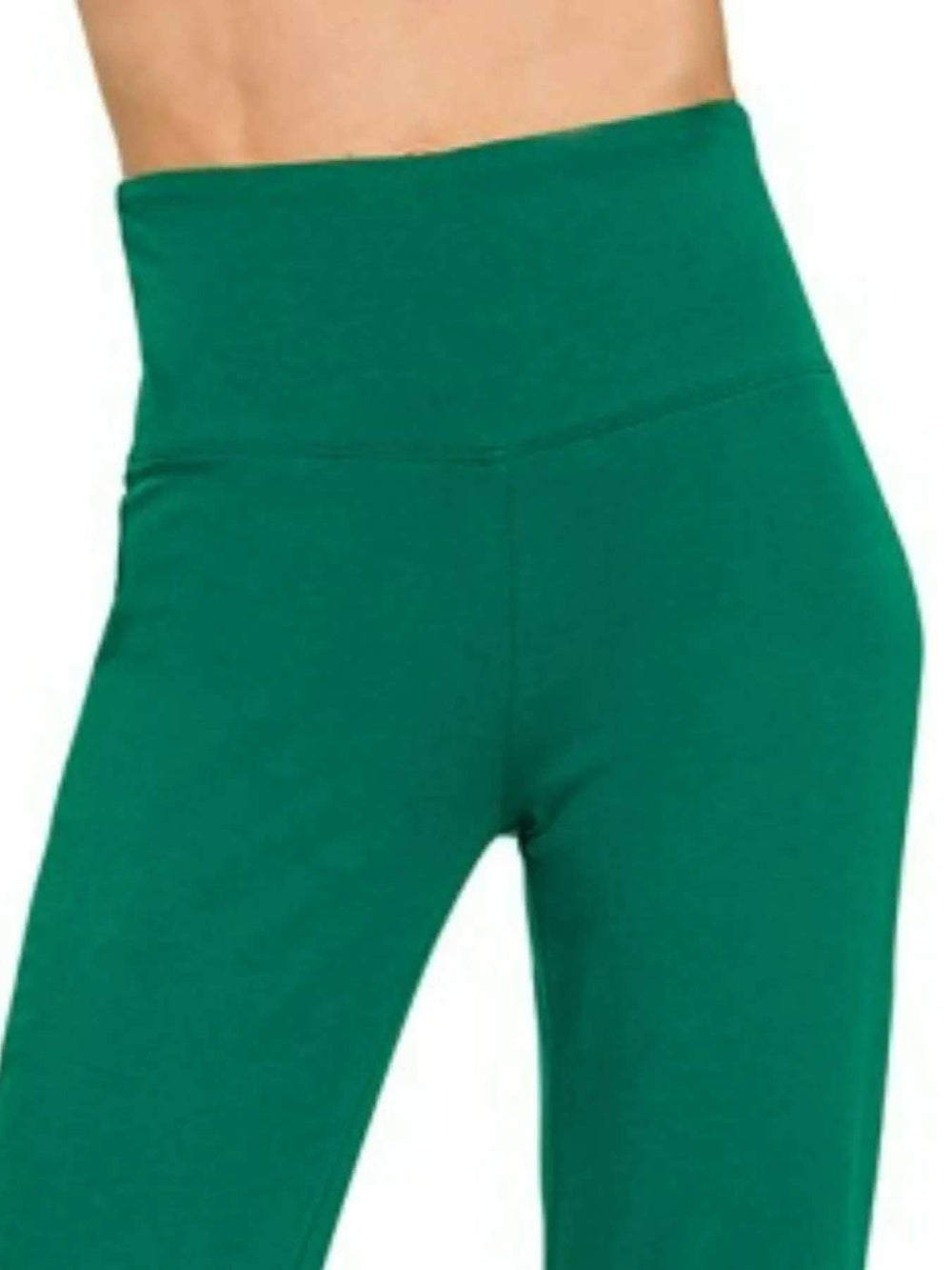 Zenana Wide Waistband Yoga Flare Pants - Trendsi - Flyclothing LLC