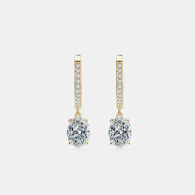 3 Carat Moissanite 925 Sterling Silver Earrings - Trendsi - Flyclothing LLC