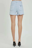 RISEN Full Size High Rise Distressed Detail Denim Shorts - Trendsi - Flyclothing LLC
