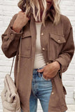 Pocketed Button Up Dropped Shoulder Shacket - Trendsi - Flyclothing LLC