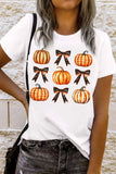 Pumpkin Round Neck Short Sleeve T-Shirt - Trendsi - Flyclothing LLC