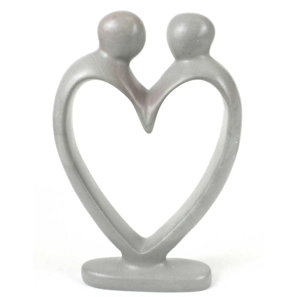 Handcrafted Soapstone Lover's Heart Sculpture in White - Smolart - Smolart - Flyclothing LLC