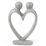 Handcrafted Soapstone Lover's Heart Sculpture in White - Smolart - Smolart - Flyclothing LLC