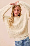 BiBi Checker Board Drop Shoulder Sweater - Trendsi - Flyclothing LLC