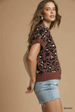 Umgee Leopard Button Down Short Sleeve Cardigan - Trendsi - Flyclothing LLC
