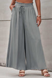 Drawstring Waist Wide Leg Pants - Trendsi - Flyclothing LLC