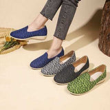 Contrast Round Toe Slip-Ons - Trendsi - Flyclothing LLC
