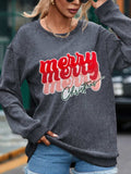 Full Size MERRY CHRISTMAS Round Neck Long Sleeve Sweatshirt - Trendsi - Flyclothing LLC