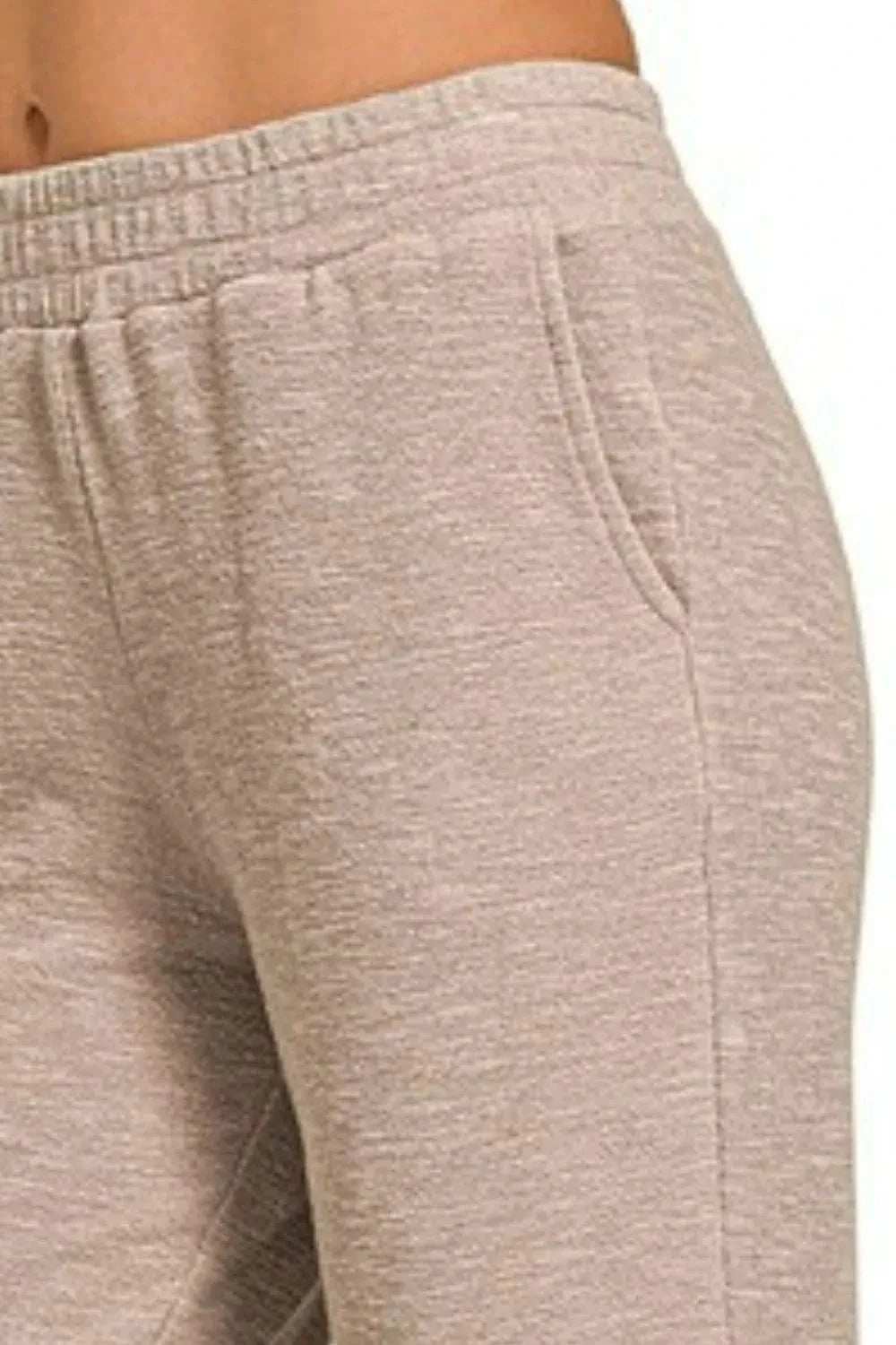 Zenana Cotton Slub Jogger Pants - Trendsi - Flyclothing LLC