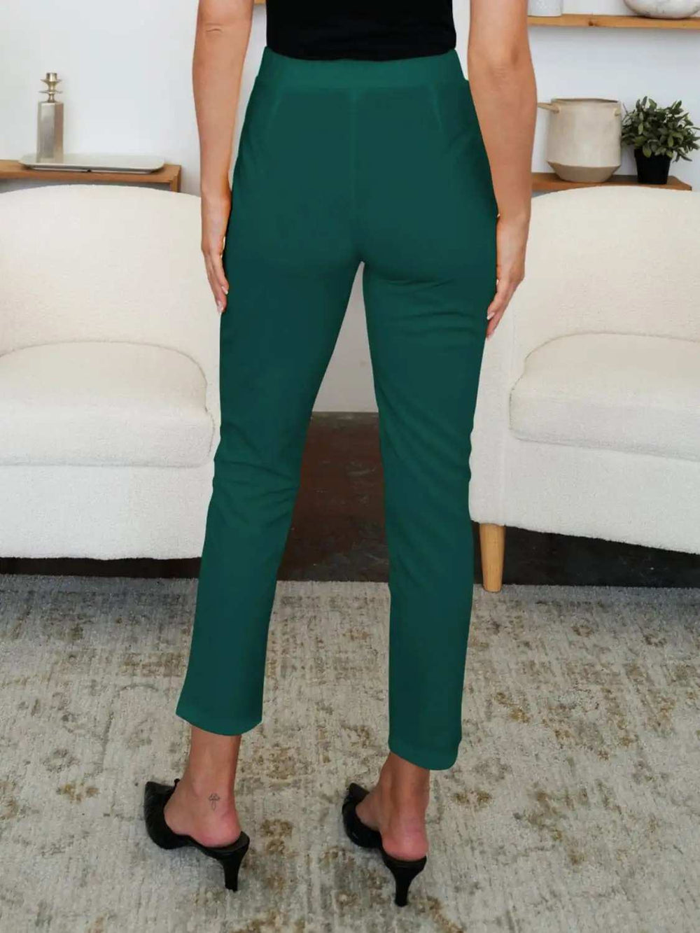 FAM-FAM Pocketed High Waist Skinny Pants - Trendsi - Flyclothing LLC