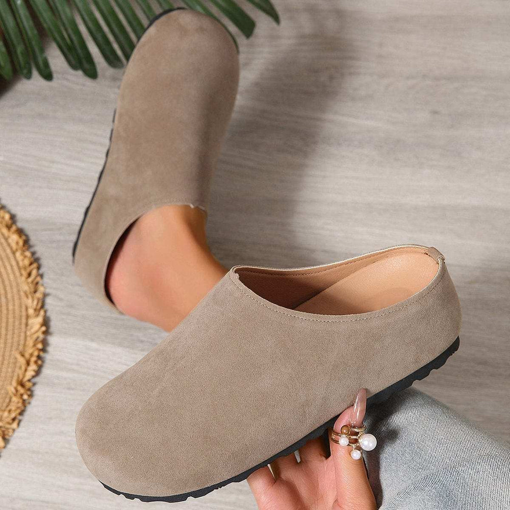 Round Toe Flats Slip-Ons - Trendsi - Flyclothing LLC
