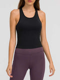 Round Neck Racerback Active Tank - Trendsi - Flyclothing LLC