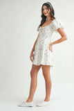 MABLE Floral Print Puff Sleeve Mini Dress - Trendsi - Flyclothing LLC