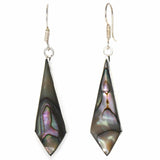 Abalone Diamond-Shaped Dangle Earrings - Artisana - Flyclothing LLC