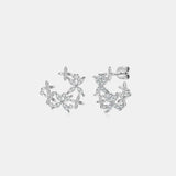 925 Sterling Silver Moissanite Lucky Clover Earrings - Trendsi - Flyclothing LLC